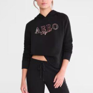 Aeropostale Black Original Pink Foil Pullover Hoodie Size XL NWT